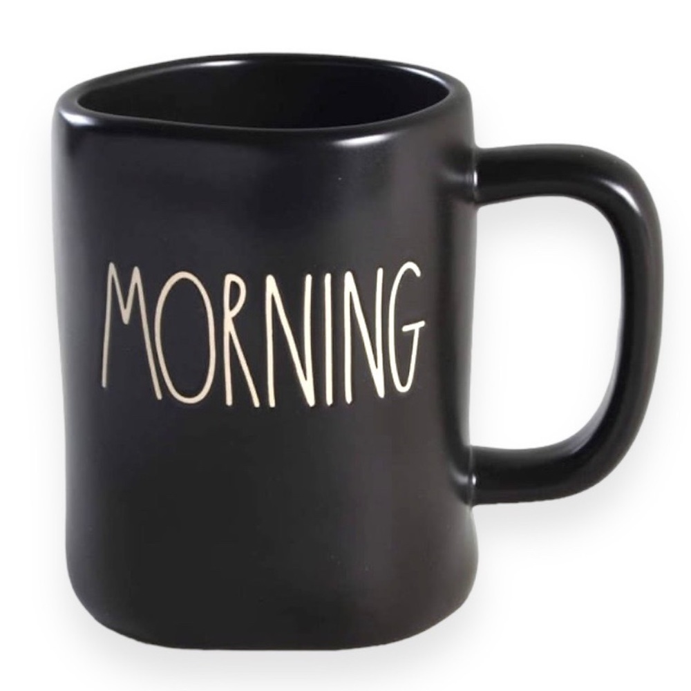 Rae Dunn Morning Matte Black Mug Artisan Collection Mug by Magenta 20 oz EUC